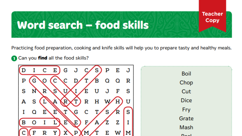 Word Search Teacher Copy Y7 L3