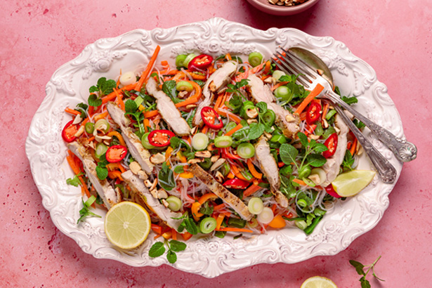 Chicken and lime vermicelli salad