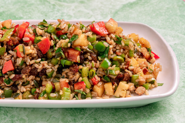 Tropical vegetable rice salad L