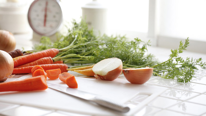 vegetables in a kitchen banner