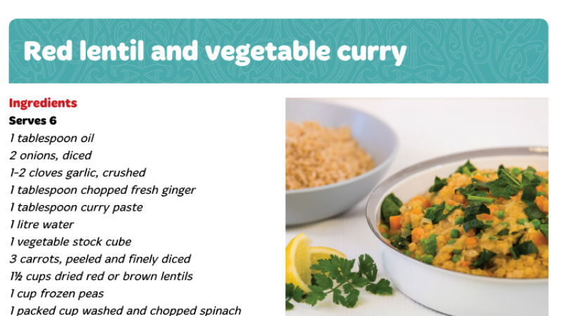 Red Lentil vegetable curry