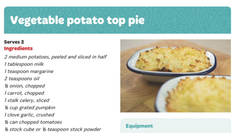Vegetable potato top pie