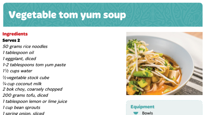 Vegetable tom yum soup