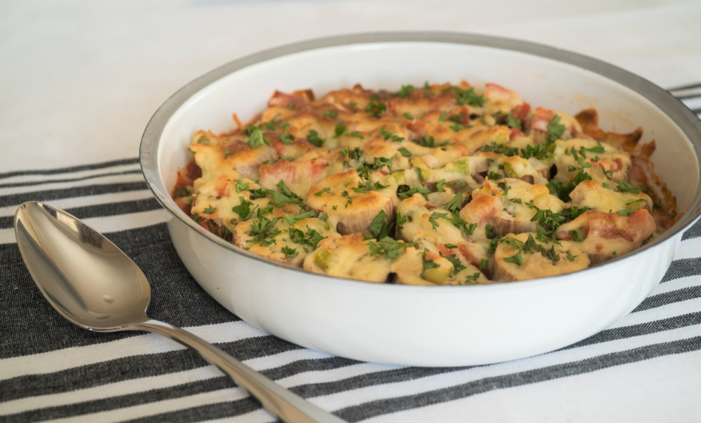 Eggplant and tomato bake Vegetables.co.nz