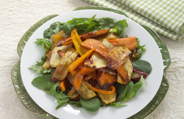 red gold and orange kumara roast